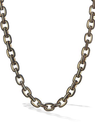 David Yurman 18kt yellow gold Forged Carbon chain necklace (9mm) - men - Carbon/18kt Yellow Gold - OS