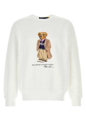 Ralph Lauren White Crewneck Printed Sweatshirt