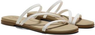 Vivaia Carla Round-Toe Flip-Flops in Wht/nude Peach at Nordstrom, Size 7