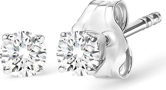 House of Brilliance 14K White Gold 1/4 Cttw Lab Grown Diamond Solitaire Stud Earrings at Nordstrom