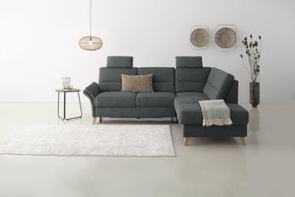 HOME AFFAIRE Ecksofa »Westerland L-Form« Federkern-Polsterung, wahlweise mit Bettfunktion, Bettkasten
