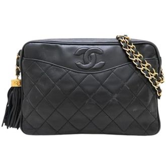 Chanel Pre-owned Cross Body Bags, female, Black, Size: ONE SIZE Pre-owned Vintage Shoulder Bag