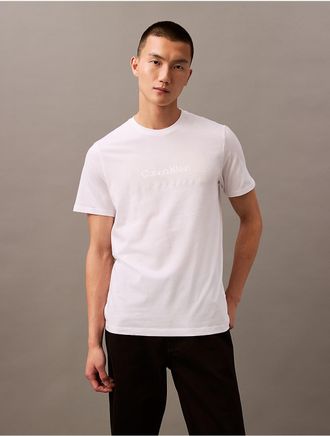 Calvin Klein Jeans Calvin Klein Mens Standard Logo Box Graphic Classic T-Shirt - White - XS