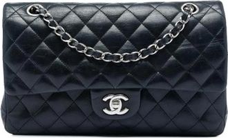 Chanel Pre-owned Vintage Quilted Shoulder Bag - Dames - Vintage Schoudertas - Zwart - ONE Size - Leer - Vintage