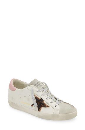 Golden Goose Super-Star Low Top Sneaker (Nordstrom Exclusive) in White/leopard at Nordstrom, Size 41