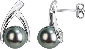 Rina Limor Silver Pearl 8-8.5Mm Pearl Earrings