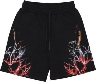 Phobia Archive Lightning Shorts - Heren - Korte Broeken - Zwart - XS - Katoen - Korte Broeken