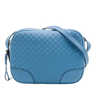 Gucci Pre-owned Leather gucci-bags - Dames - Pre-owned - Blauw - Maat: ONE Size Leer