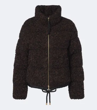 Moncler Trascendance boucl&eacute; down jacket