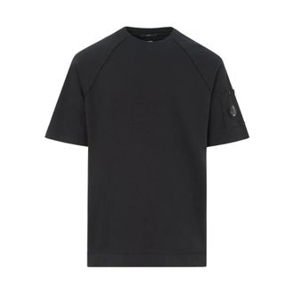 C.P. Company C.P. Company, T-Shirts, male, Black, XS, Heavy Cotton Lens T Shirt