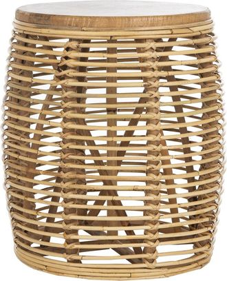 Safavieh Maui Rattan Drum Stool Table
