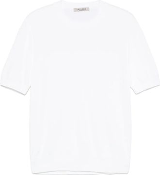 La Fileria Fijngebreid T-shirt - Wit