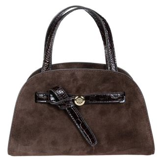 Tory Burch Romy Suede Small Bauletto - - Bags - Donna - Marrone - ONE SIZE