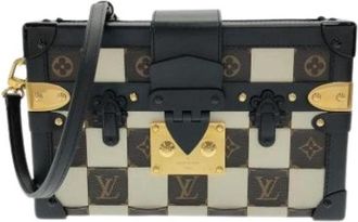 Louis Vuitton Pre-owned Petite Malle Shoulder Bag - Dames - Vintage Schoudertas - Zwart - ONE Size - Leer - Vintage