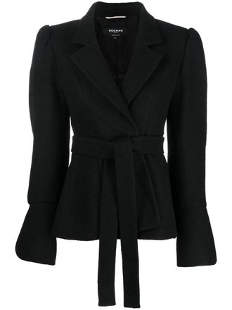 Rochas Giacca con cintura - Nero