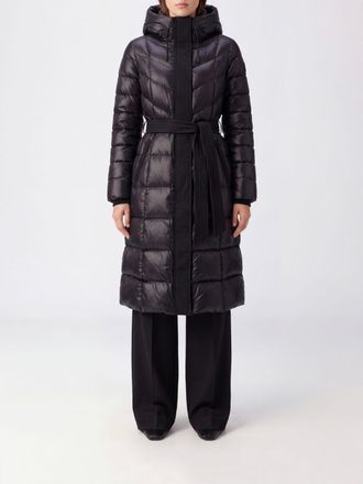 Mackage Piumino lungo in nylon riciclato trapuntato con cappuccio e cintura