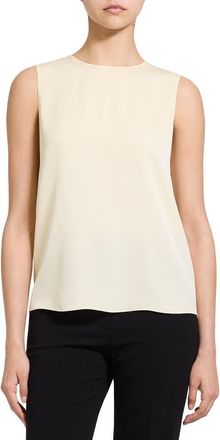 Theory Sleeveless Silk Blouse in Sunbeam at Nordstrom, Size Xx-Large
