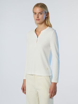 North Sails Henley Top Geribbelde jersey