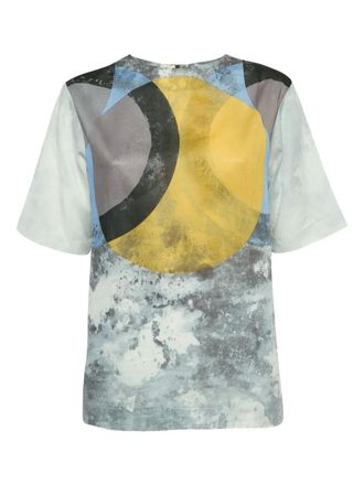 Marni 2024 abstract-circle cotton top - Grey