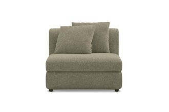 Castlery Fable Armless Sofa Customized, Performance Classic Twill Moss, Spill Resistant, Ultra Deep Seats for Sofas, Castlery