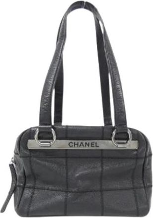 Chanel Pre-owned Vintage Schoudertas - Dames - Vintage Handtas - Zwart - ONE Size - Leer - Vintage