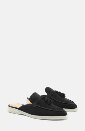 Scarosso Lucrezia Mules in Black Edit - Suede at Nordstrom, Size 38.5