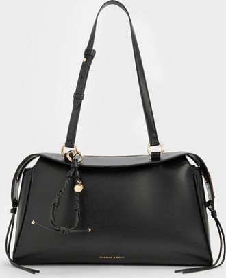 Charles & Keith Haylen Braided-Charm Shoulder Bag