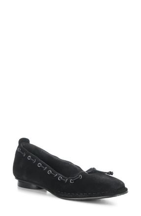 FLY London Bapi Ballet Flat in Black Velvet at Nordstrom, Size 10-10.5Us