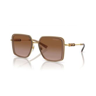 Versace Sunglasses, female, Brown, 56 MM, Square Sunglasses with Brown Gradient Lens