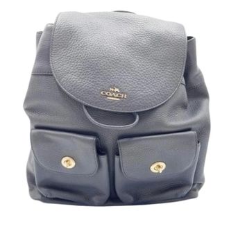 Coach Pre-owned Leren Rugzak - Dames - Pre-owned - Blauw - Maat: ONE Size Leer