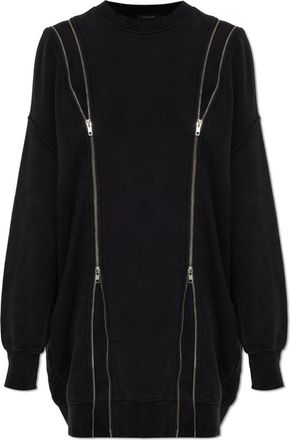 R13 Abito Felpa Grunge con Zip - - Dresses - Donna - Nero - M