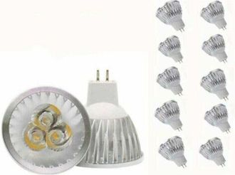 OEM Lampadina Led Mr16 Gu5.3 12v, Luce Bianca Calda, Equivalente A 20w, Per Faretti A Incasso O Illuminazione Da Giardino - Confezione Da 10