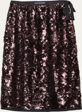 Prada Sequined Midi Skirt
