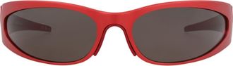 Balenciaga 77mm Novelty Sunglasses in Red Red Grey at Nordstrom Rack