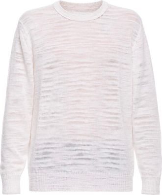 ATOMOFACTORY Round-neck Knitwear, male, White, Size: M Pe26Afu19-01 Round-neck Knitwear