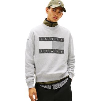 Tommy Jeans Heren Monochroom Sweatshirt (Grijze Heide)