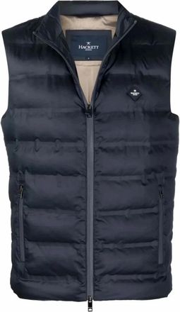Hackett Gilet con logo applicato - - Jackets - Uomo - Blu - L