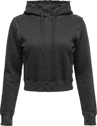 Diesel F-Slimmy Hood S3 Sweatshirt - Dames - Hoodies - Grijs - M - Katoen - Hoodies & sweatvesten