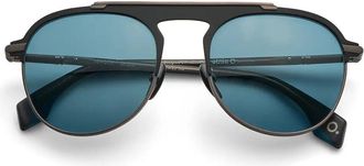 Etnia Barcelona Topock Polarized BKGM Mens Sunglasses Black Size 55