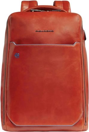 Piquadro Laptop en i Pad Rugzak met Rfid Bescherming - Heren - Rugzakken - Rood - ONE Size - Leer - Tassen