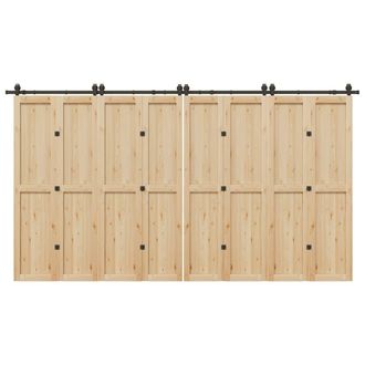 Berkfield Home Sliding Door Hardware Kit 400 cm Steel Black