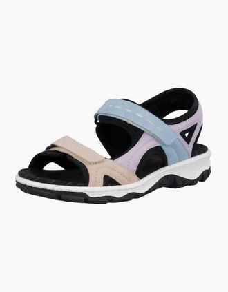 Rieker Womens Rieker Womens Walking Sandals 68866-93 in blue multi - White - Size: 4