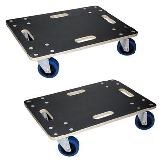 ECD Germany Ecd Germany - 2x Plataformas De Carga Hasta 800kg Con Ruedas Para Mover Muebles O Electrodom&eacute;sticos 40x60 Cm Tabla Rodante De Transporte Carretilla Pa