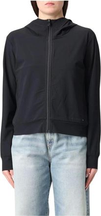 Save The Duck Hoodies & sweatvesten, Dames, Zwart, L, Zwarte Crewneck Sweatshirt voor Vrouwen