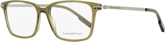Ermenegildo Zegna Mens Rectangular Leggerissimo Eyeglasses EZ5246 051 Sage/Ruthenium 54mm