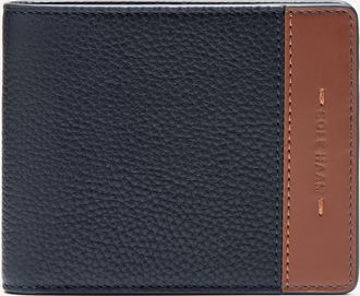 Cole Haan Mens Triboro Leather Wallet - Blue