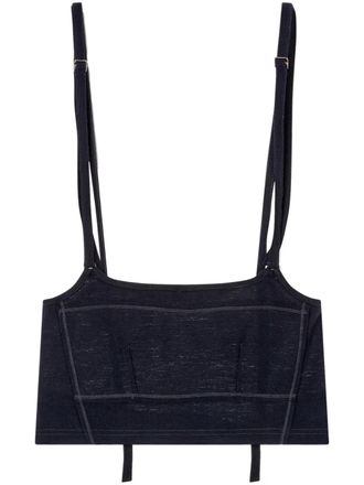 TOMBOY cropped layered top - Blue