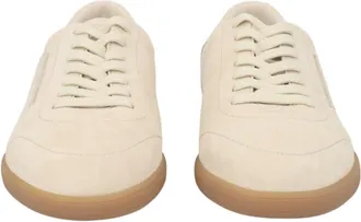 Ermenegildo Zegna Ivory Minimalist Calf Leather Sneakers