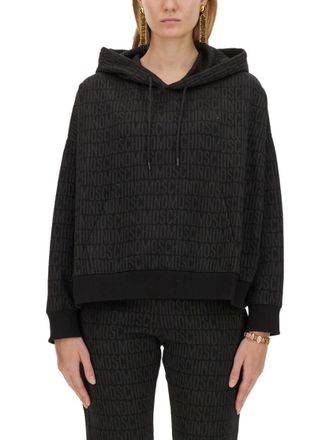 Moschino Black Logo Hood Sweatshirt
