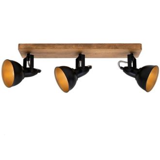 Briloner Faretto Lampada da soffitto Faretti orientabili 3xE14 25W nero-oro